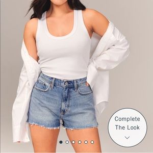 Abercrombie Curve Love High Rise Mom Denim Shorts